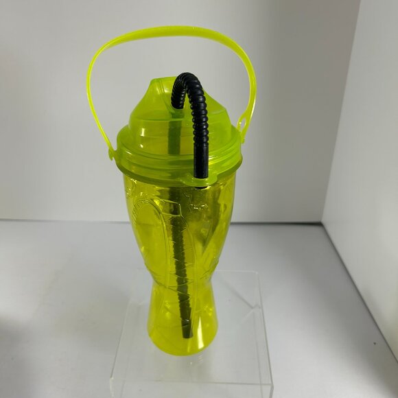 2017 Six Flags Go Big Coca Cola Tumbler Drink Cup w Straw Refillable Whirley - Picture 3 of 7